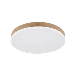 Globo Loftlamper>LED-loftslampe Doro Ø 45 cm træ mørk/hvid