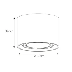 Lucide LED-loftslampe Fedler dæmpet til varm, sort
