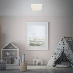 LED-loftslampe Flame Star, 21,2 x 21,2 cm hvid^Briloner New