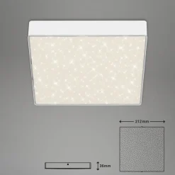 LED-loftslampe Flame Star, 21,2 x 21,2 cm hvid^Briloner New