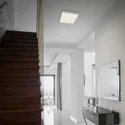 Børn Briloner LED-loftslampe Flame Star, 21,2 x 21,2 cm sølv