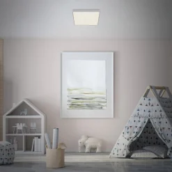 Børn Briloner LED-loftslampe Flame Star, 21,2 x 21,2 cm sølv