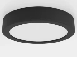 EGLO LED-loftslampe Fueva 5 IP44 3000K sort Ø16cm