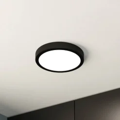 EGLO Loftlamper|Loftlamper>LED-loftslampe Fueva 5 IP44 3000K sort Ø21cm