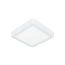 EGLO LED-loftslampe Fueva 5 IP44 3000K hvid 16x16cm