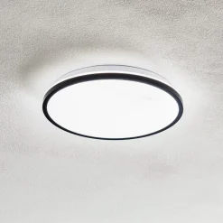 LED-loftslampe Lana, baggrundsbelyst effekt Ø28 sort^Briloner Outlet