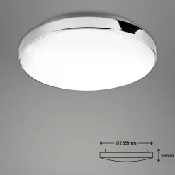 LED-loftslampe Malbona, kromramme, Ø 28,5 cm^Briloner Outlet