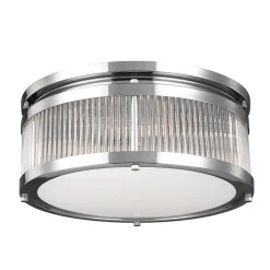 FEISS LED-loftslampe Paulson IP44 krom Ø 38,1 cm