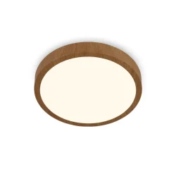 Briloner LED-loftslampe Runa Wood trælook 3.000 K Ø38cm