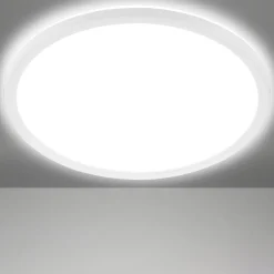 LED-loftslampe Slim, rund, 29,3 cm^Briloner