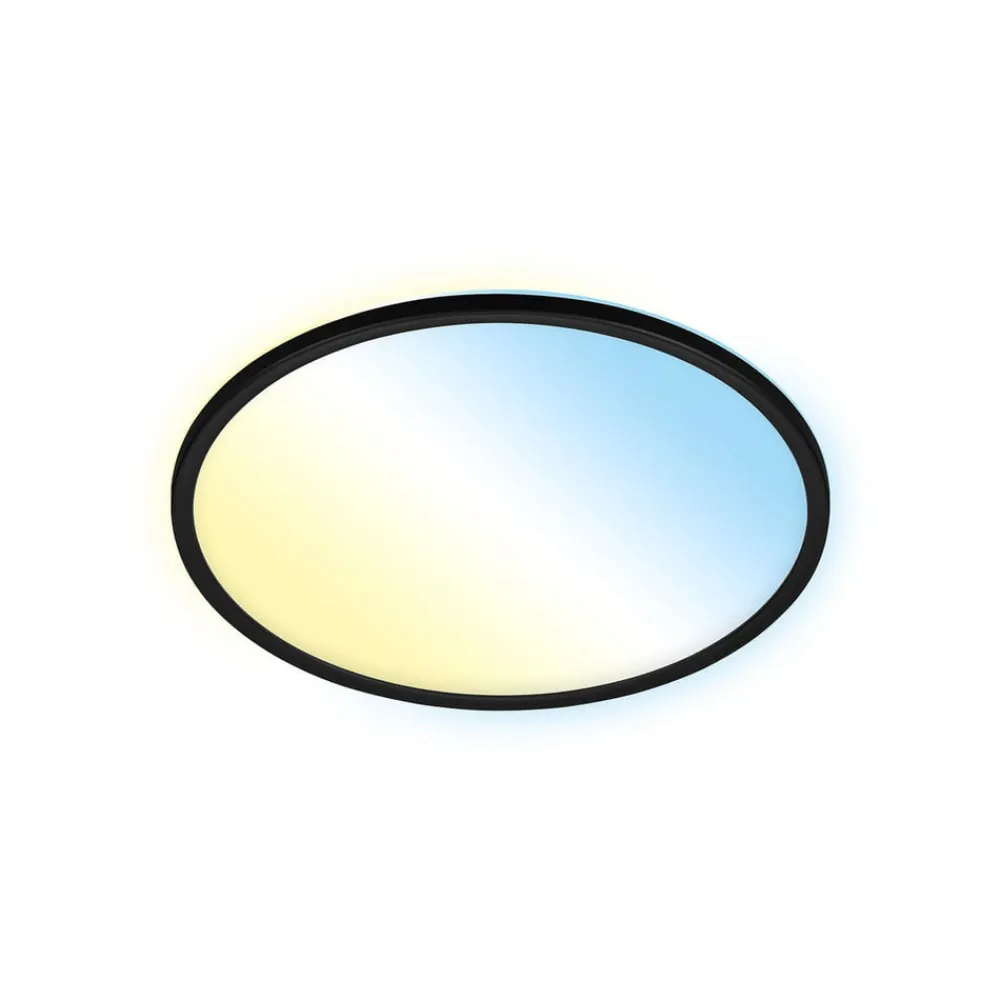 LED-loftslampe Slim smart sort dim CCT Ø 42 cm^Briloner New