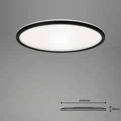 LED-loftslampe Slim smart sort dim CCT Ø 42 cm^Briloner New