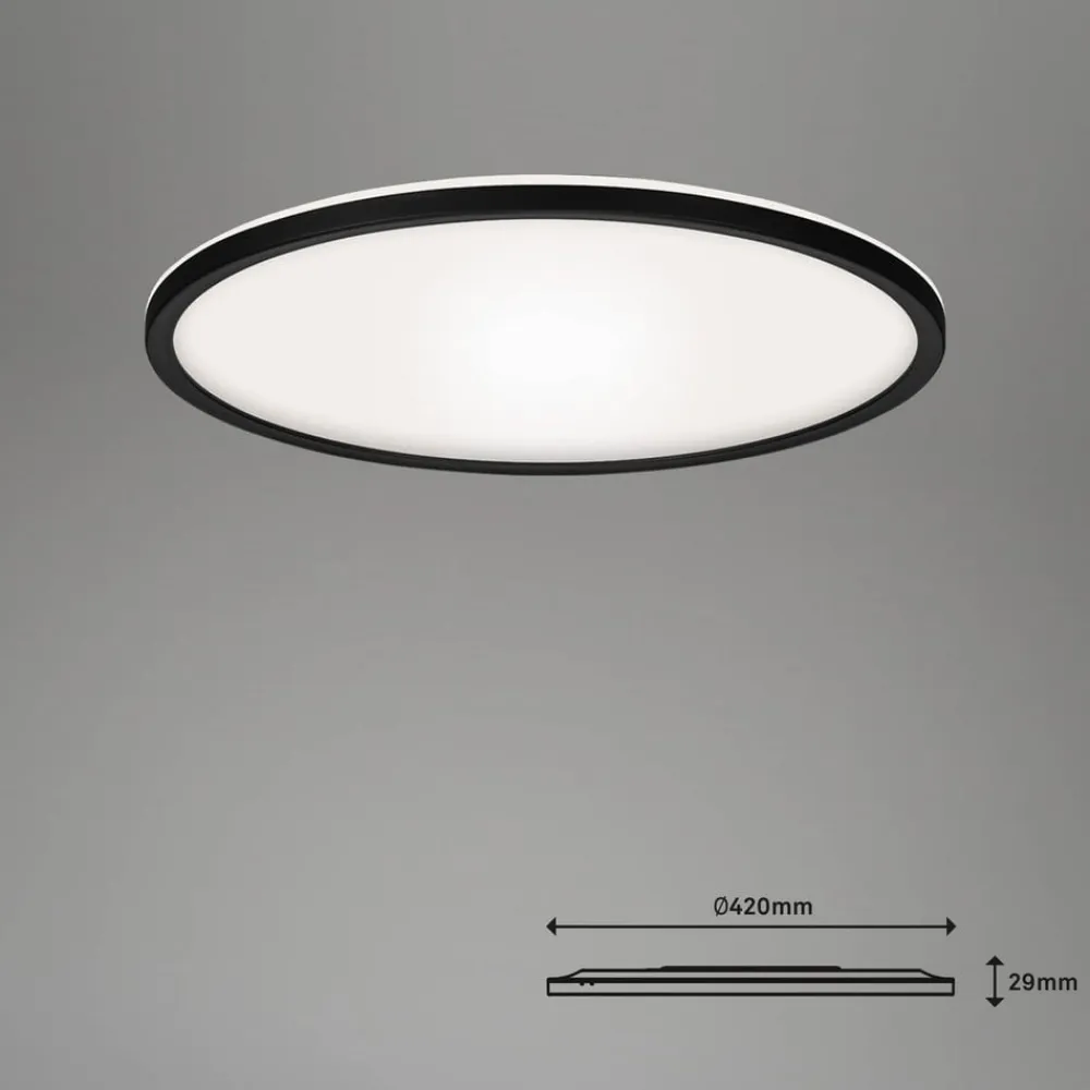 LED-loftslampe Slim smart sort dim CCT Ø 42 cm^Briloner New