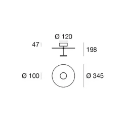 LED-loftslampe Stilo_S, hvid, Ø 35 cm^Linea Light Hot