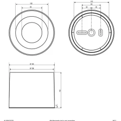 EVN Loftlamper|Indbygningsspots>LED-loftspot ALG54, Ø 21,3 cm antracit