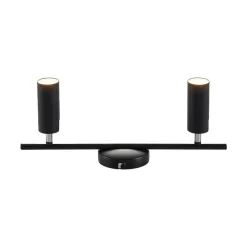 LED-loftspot Camille, sort, to lyskilder^Lindby Best