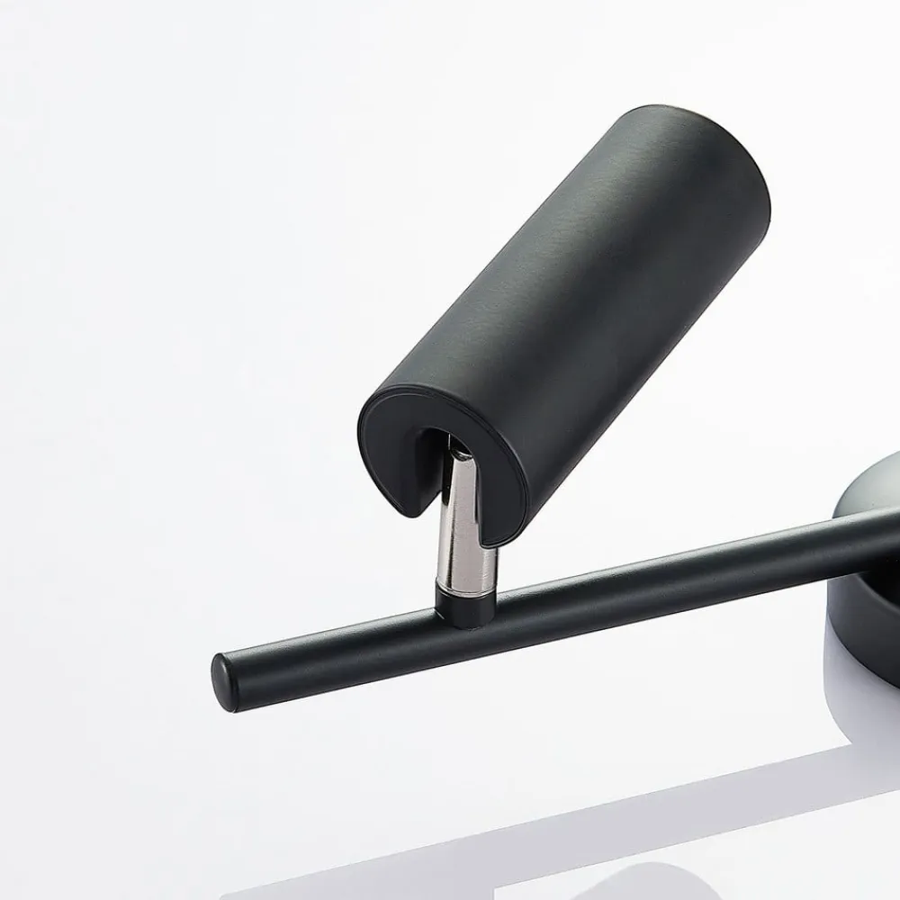 LED-loftspot Camille, sort, to lyskilder^Lindby Best