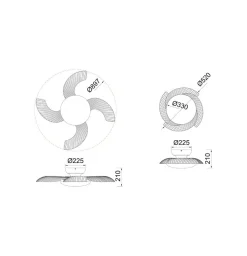 Mantra Iluminación LED-loftventilator Aloha hvid DC-motor støjsvag Ø 90 cm CCT