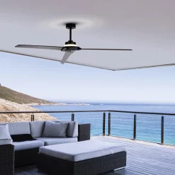 Mantra Iluminación LED-loftventilator Brisa sort/træ DC støjsvag 175 cm CCT