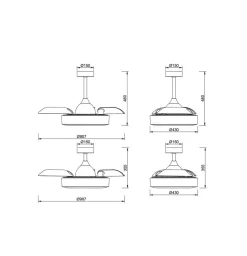 LED-loftventilator Coin Mini træ DC lydsvag Ø 91 cm CCT^Mantra Iluminación