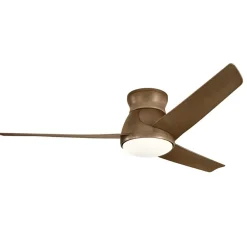 KICHLER Loftventilatorer>LED-loftventilator Eris, IP44, valnød