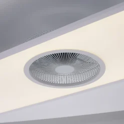 JUST LIGHT. GmbH LED-loftventilator Flat-Air, CCT, hvid, 120x40cm