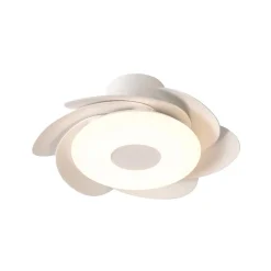 Mantra Iluminación LED-loftventilator Flower hvid DC-motor støjsvag Ø 79 cm CCT