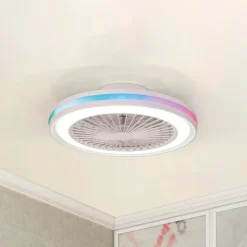 LED-loftventilator Gamer hvid DC støjsvag Ø 47 cm CCT RGB^Mantra Iluminación Sale