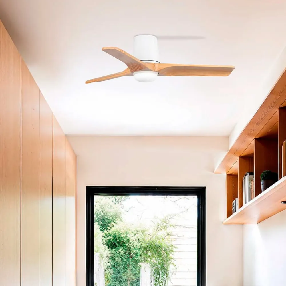 FARO BARCELONA Loftventilatorer>LED-loftventilator Heywood S, DC, støjsvag, Ø 90 cm, CCT