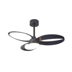 Mantra Iluminación Loftventilatorer>LED-loftventilator Infinity, sort, DC, lydsvag Ø 93 cm CCT