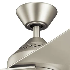 KICHLER LED-loftventilator Jade, sølv, støjsvag, Ø 152 cm, 60 W