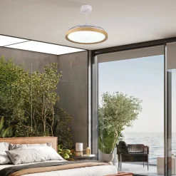 Mantra Iluminación LED-loftventilator Mistral trædekor DC støjsvag Ø 106 cm CCT