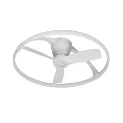 LED-loftventilator Nepal Mini, app, hvid^Mantra Iluminación Best