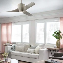 LED-loftventilator Phree 56, trebladet, nikkel^KICHLER Sale