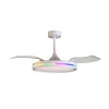 LED-loftventilator Rafaga hvid DC lydsvag Ø 106 cm CCT RGB^Mantra Iluminación Clearance