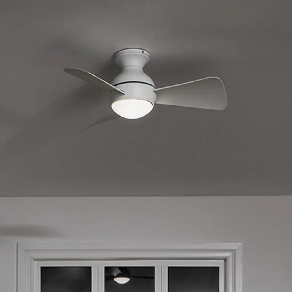 LED-loftventilator Sola, IP23 hvid mat^KICHLER Best