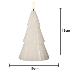 STAR TRADING LED-lys Flamme Grany, hvid, 18 cm, ægte voks, batteridrevet