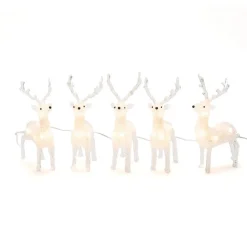 LED-lysfigurer af rensdyr til udendørs brug, sæt med 5 stk^Konstsmide Christmas Sale