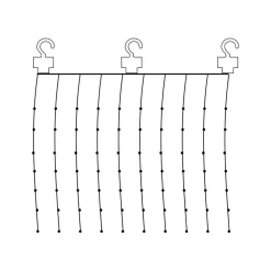 LED-lysgardin Dew Drop, højde 100 cm^STAR TRADING