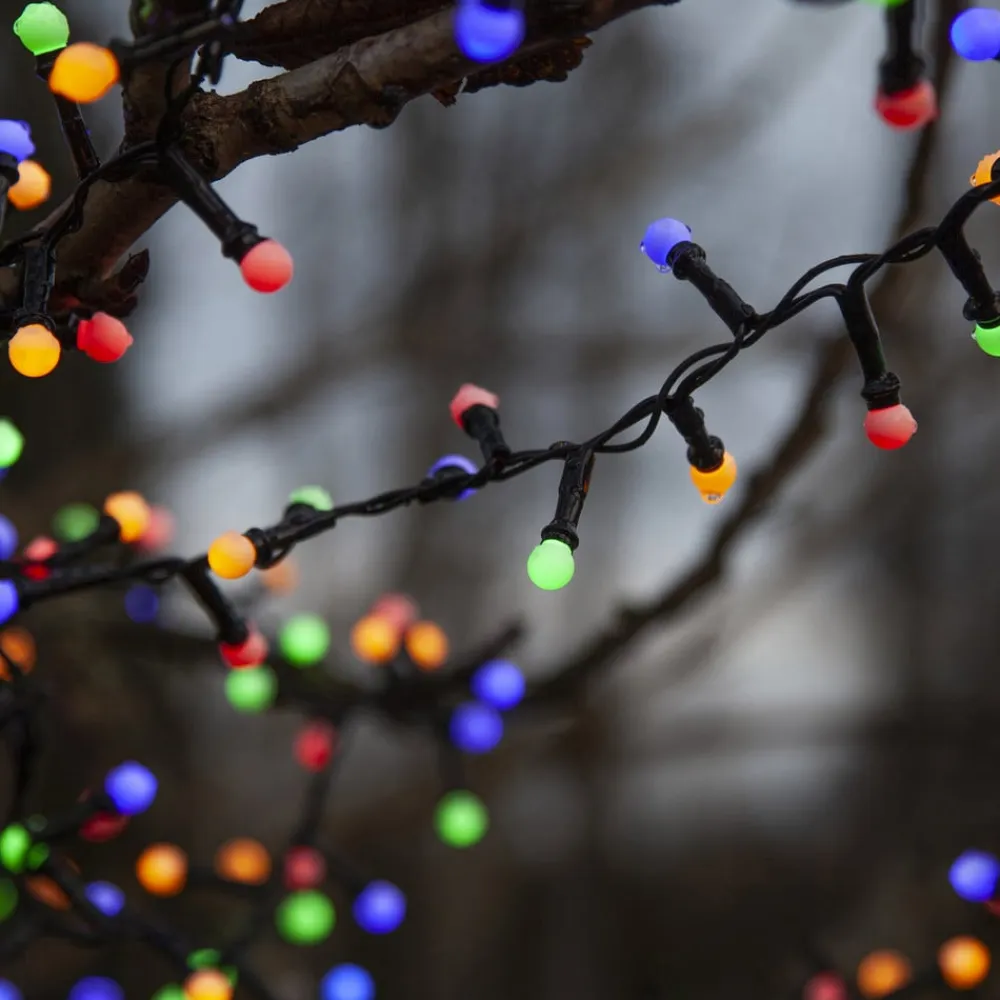 STAR TRADING Dekorationsbelysning>LED-lyskæde Berry Mini med timerfunktion farverige