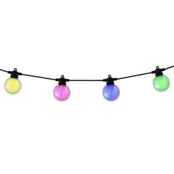 Näve LED-lyskæde CADENA, RGB, sort, 10 lyskilder, 10 m