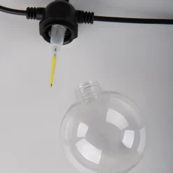 Näve LED-lyskæde CADENA, RGB, sort, 10 lyskilder, 10 m