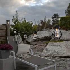 STAR TRADING LED-lyskæde Cage, sort/gennemsigtig