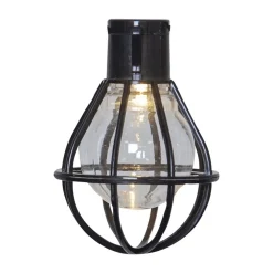 STAR TRADING LED-lyskæde Cage, sort/gennemsigtig