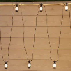 Lamkur LED-lyskæde Garlands, længde 1000 cm, sort, 10 lyskilder.