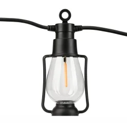 Lamkur LED-lyskæde Garlands, længde 1000 cm, sort, 10 lyskilder.