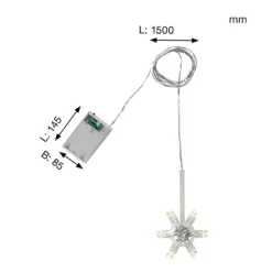 STAR TRADING LED-lyskæde Lighty lysring til papirstjerner