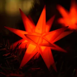 LED-lyskæde med 9 stjerner til udendørs brug, rød^STERNTALER Best