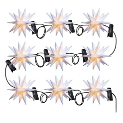 LED-lyskæde med baby-stjerner udenpå 9 lyskilder hvid^STERNTALER Sale