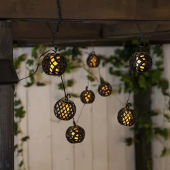 STAR TRADING LED-lyskæde solcelle Flame med flamme effekt